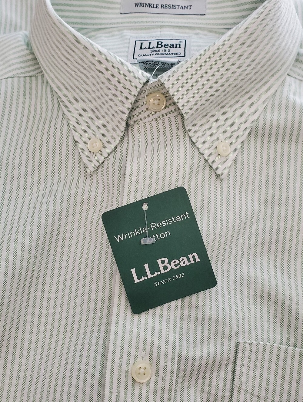 NEW! L.L. Bean Men's Wrinkle-Free Classic Oxford Cloth Shirt 16.6-35 100%Cotton